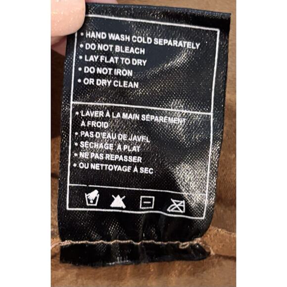 NWT Jack By BB Dakota Women’s Coyle Drapey Faux Suede Dress in Camel Size Large - Picture 6 of 6